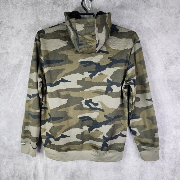 Mens Ecko Unltd Green Camouflage Fleece Hoodie Jacket Full Zip Long Sleeve L - Picture 10 of 13